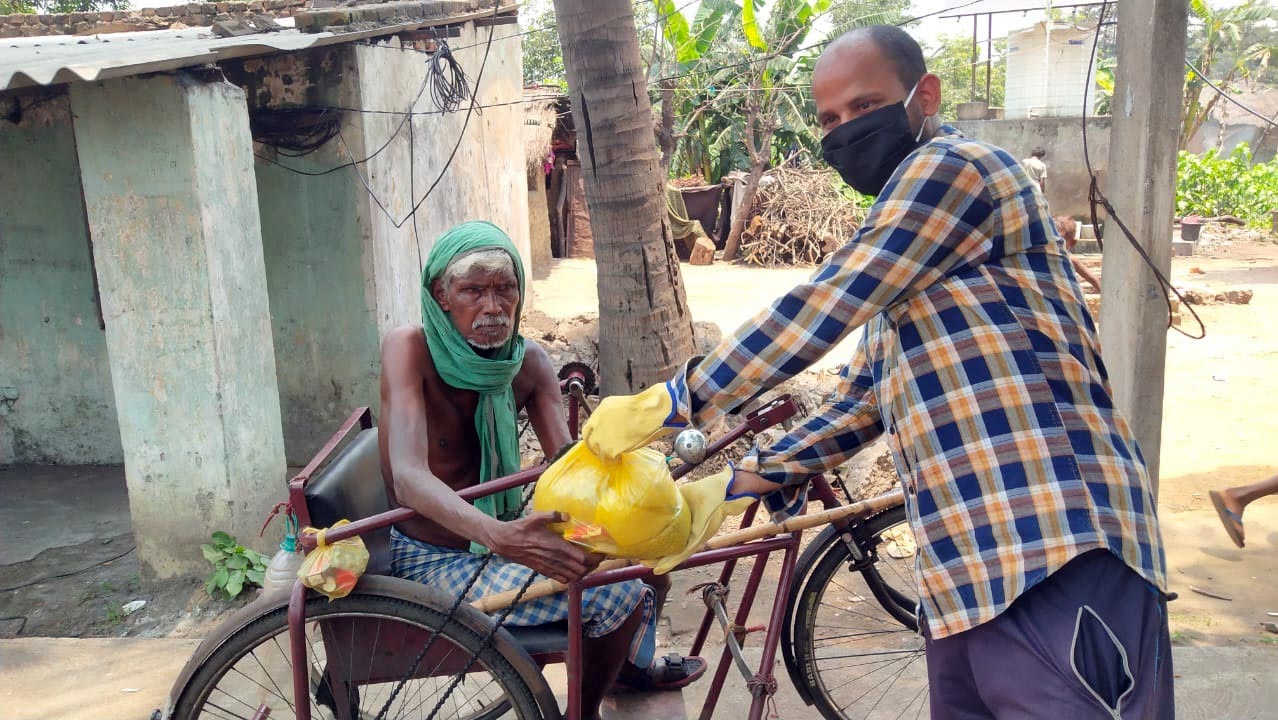 1-Ration material distributed to the people of Kushta Hating under Ghantapada G.P for Corona Virus (Covid-19)