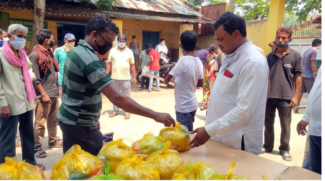 2-Ration material distributed to the people of Ghantapada G.P for Corona Virus (Covid-19)