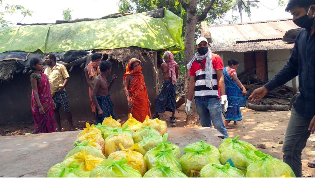 2-Ration material distributed to the people of Kushta Hating under Ghantapada G.P for Corona Virus (Covid-19)