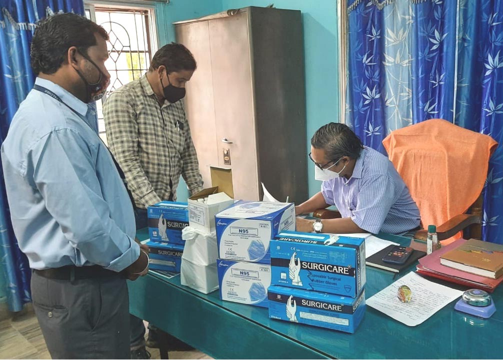 Provide N-95 Mask, Hand Sanitizer & Gloves to BDO, Talcher for distribution among poor people to control the spread of COVID infection