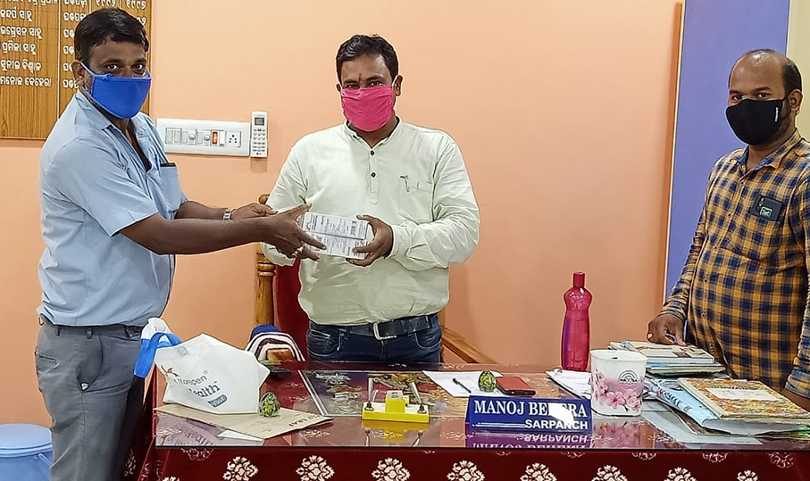 Provide Non-Contact Thermometers to Ghantapada G.P. for Thermal scanning of people for controlling Covid-19.